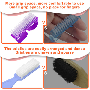 Kit de 8 brosses à ongles pour le nettoyage des ongles, brosse à ongles avec poignée, brosses de nettoyage, outils de manucure, kit de brosses exfoliantes - Product Image 4