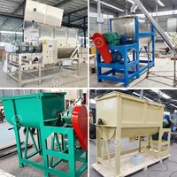 Riscaldatore orizzontale del nastro del frullatore doppia pasta elicoidale 100 500 1000 2000 Kg di polvere secca miscelatore per fertilizzante