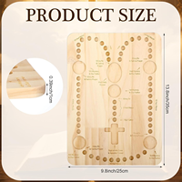Planches à perles en bois pour la fabrication de chapelets religieux, kit de fabrication de chapelets en bois