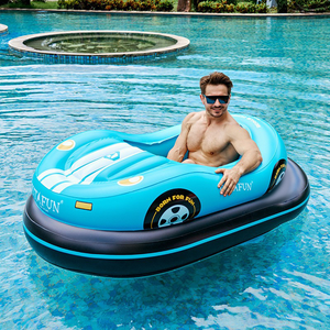 Bateau tamponneur <span class=keywords><strong>gonflable</strong></span> électrique 1 place en PVC motorisé pour piscine, lac, parc aquatique, propulsion par batterie - Product Image 1