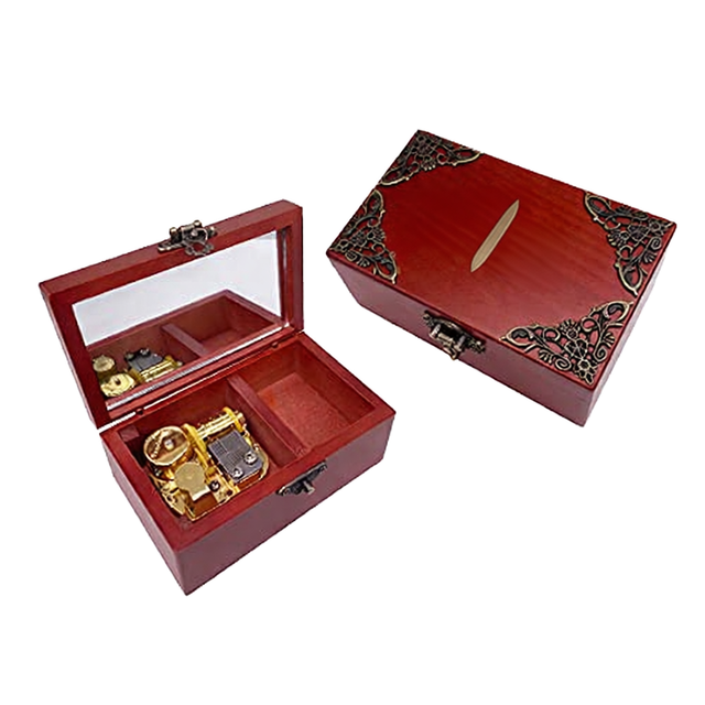 Wood Souvenir Gift Take Me Out to the Ball Game Musical Box Antique Fans Friends Family Festival Christmas Gifts