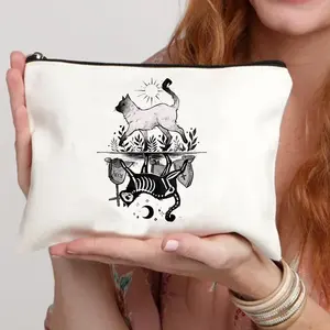 Bolsas de <span class=keywords><strong>Maquillaje</strong></span> de Halloween con Cremallera, Diseño de Dibujos Animados, para Cosméticos, Labiales, Viajes, Kits de Aseo para Mujeres, Escuela - Product Image 4