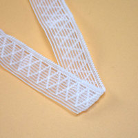 Fabricant de lacets élastiques en maille blanche brodée à bas prix pour vêtements