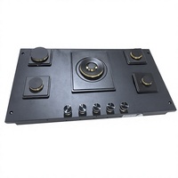 Table de cuisson à gaz 5 brûleurs en pierre frittée pour cuisinières en ardoise, surface de cuisine intégrée en fonte pour hôtels et foyers