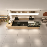 Comptoir de bar GZowin en bois et acier inoxydable, dimensions personnalisables pour cafés, bars, salons de thé, hôtels, améliore l'ambiance