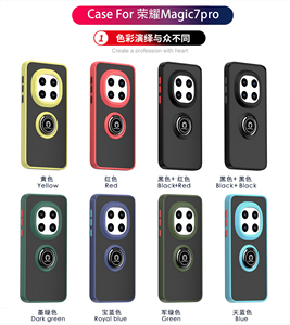 Fundas para teléfonos móviles con sensación suave, soporte para anillo, Protección trasera a prueba de golpes para Huawei Honor <span class=keywords><strong>Magic</strong></span> 5 <span class=keywords><strong>6</strong></span> 7 Pro 4 <span class=keywords><strong>Lite</strong></span> - Product Image 2