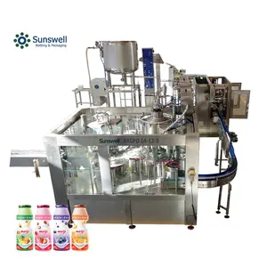 Full Automatic Beverage Milk 500ml 1L 2L UHT milk Bottling Filling Capping Aseptic Milk Filling Machine