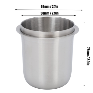 58mm Eco-Friendly Stocked Stainless Steel Crema Dosing <b>Cup</b> Coffee Powder <b>Cup</b> for Coffee Machine Accessories - Product Image 2