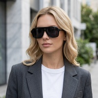 Finewell 3530 Lunettes de soleil de luxe vintage à logo personnalisé, double pont, unisexe, pour adulte, design rétro classique, haute qualité, monture intégrale, protection UV400