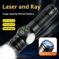 Lampe de poche LED tactique à lumière magnétique puissante Affichage numérique intelligent Lampe de travail d'urgence en alliage d'aluminium laser blanc IP65 1200m