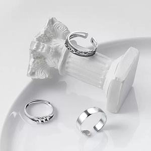 Men's Geometric Ring Adjustable Index Finger Ring For Gift Jewelry - Product Image 2