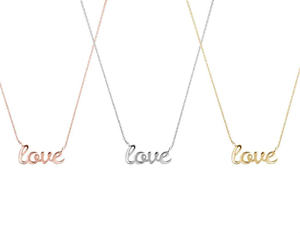 Délicat Cursive Script Amour Espoir Lettre Charme Collier <span class=keywords><strong>Mots</strong></span> Personnalisés Pendentif Collier Personnalisé Romantique Bijoux Cadeau pour <span class=keywords><strong>Elle</strong></span> - Product Image 1