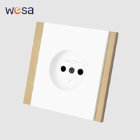 Enchufe de Pared WESA 16A, 1 Tomacorriente, Diseño Moderno y Lujoso, Enchufe Europeo