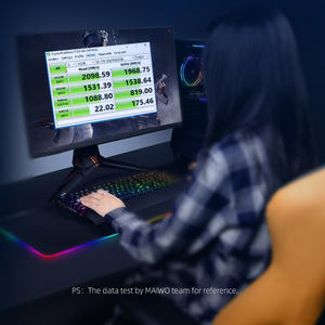 بطاقة مفتاح MAIWO <span class=keywords><strong>M</strong></span> NVMe <span class=keywords><strong>M</strong></span>.<span class=keywords><strong>2</strong></span> SSD PCIe X16X8X4 RGB تصميم الألعاب PCIex16 NVMe SSD بطاقة توسيع حاوية مخزون - Product Image 3