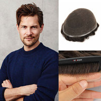 Système de remplacement capillaire TUL22 en dentelle allemande, cheveux vierges indiens pour hommes, toupet à ondulations profondes, unité capillaire de haute qualité, bon prix, en solde