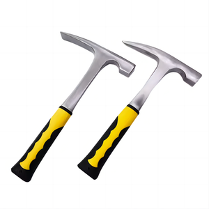 Marteau de géologue en acier forgé avec tête de burin et poignée antichoc pour la prospection de roches - Product Image 5