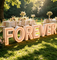 Grandes lettres en PVC, lettres géantes lumineuses à LED pour fête d'anniversaire, mariage, boutique de détail, décoration d'événements