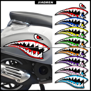Para <span class=keywords><strong>Vespa</strong></span> Sprint 150 GTS 300 GTV300, calcomanía lateral para motocicleta, pegatina decorativa de colmillo de tiburón - Product Image 2