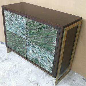 Table <span class=keywords><strong>console</strong></span> moderne en acier inoxydable et bois, style unique de Foshan, pour appartement et maison - Product Image 4