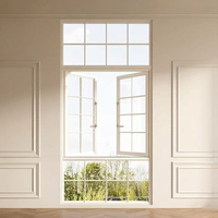 Fenêtres à battants en aluminium de style français avec moustiquaire en acier inoxydable, insonorisées, pour chambre et appartement