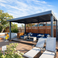Bioklimatische Luxus-Aluminium-Pergola für den Außenbereich, Maßgefertigtes Design, Wasserdicht, Windbeständig, Umweltfreundlicher Sonnenschutz, Gartendekoration, Pulverbeschichtet