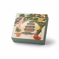 Magnetische Mondkuchen-Geschenkboxen Großhandel Chinesisches Traditionelles Festival-Design Faltbare Box Individueller Druck Fabriklieferung