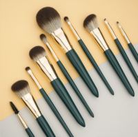 Pinceaux de maquillage personnalisés, marque privée, poils synthétiques de luxe pour fond de teint, eye-liner, mascara, fabricant de pinceaux de maquillage en éventail