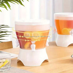 Refrigerador giratorio de gran capacidad con 3 compartimentos para el hogar de verano, contenedor de agua fría, botella dispensadora de agua, hervidor con grifo - Product Image 2