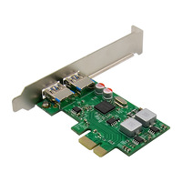 내구성이 뛰어난 ST672 내장형 기가비트 이더넷 서버 확장 카드 2포트 USB 3.0 10/100/1000Mbps 프린터, 스캐너용 자체 전원 공급