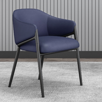 Chaise de salle à manger moderne en cuir PU avec structure métallique, imperméable, pour restaurant, hôtel, usage domestique, mobilier de salle à manger léger