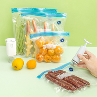 Sacs sous vide réutilisables personnalisés en plastique pour mijoteuses, conservation des aliments, emballage, sacs de conservation sous vide à fermeture éclair pour cuisson sous vide