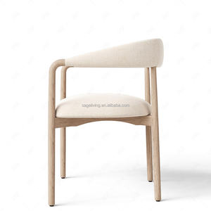 Sedia da tavolo in legno massello nordico Sageliving Design moderno semplice originale per la sala da pranzo a casa - Product Image 6