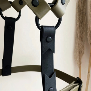 Ensemble <span class=keywords><strong>Harnais</strong></span> <span class=keywords><strong>Chien</strong></span>, Laisse et Collier en Caoutchouc Durable Imprimé d'Usine en Sangle Bio PVC Silicone Imperméable - Product Image 4