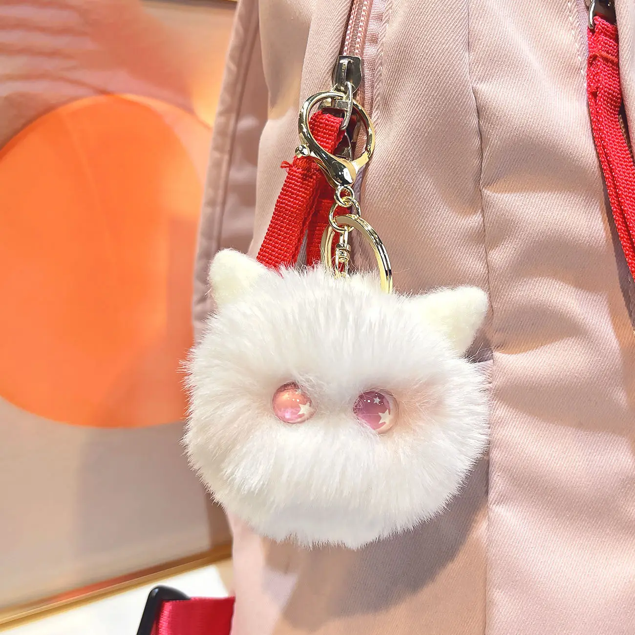Милая плюшевая голова кошки креативный мультяшный брелок автомобиль школьная сумка модный подарок универсальный кулон