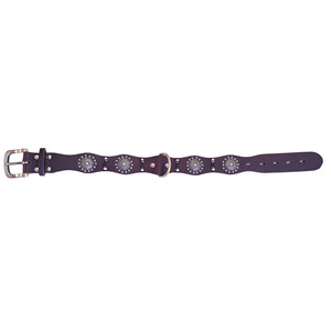 Collier de chien en cuir de vachette solide et écologique avec fermeture à bouton de sangle de cou anti-morsure élargie Style vintage pour les grands chiens - Product Image 3