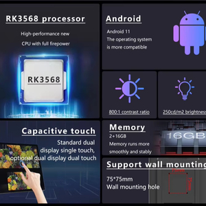 Máquina OEM de Señalización Digital Android con Pantalla Táctil Dual de 10.1, 13.3 y 15.6 Pulgadas para Publicidad Comercial en Ascensores y Comercios Minoristas - Product Image 5