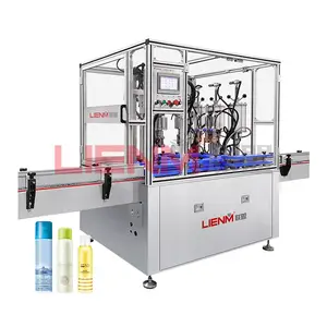 LIENM स्वचालित एयरोसोल फिलिंग मशीन स्प्रे पेंट कूलर स्प्रे फिलिंग और सीलिंग मशीन