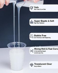 Moule en silicone RTV2, caoutchouc de silicone liquide transparent, durcissement au platine, haute pureté, facile à perfusionner, matériau chimique pour artisanat DIY - Product Image 3