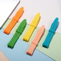 Bracelet de montre en silicone souple et étanche 16mm 17mm 19mm 20mm, bracelet de remplacement compatible avec Swatch Unisex OEM personnalisé