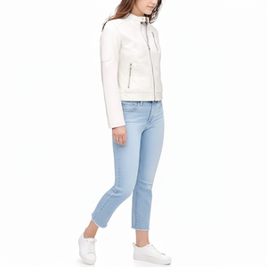 Veste de moto imperméable et écologique en similicuir pour femmes manteau de motard de grande taille vêtements d'extérieur de moto en cuir artificiel personnalisés OEM - Product Image 1