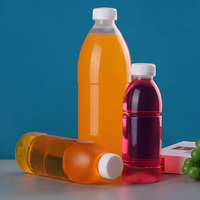 Bouteille à jus en plastique PP semi-transparente haute résistance à la température avec bouchon de 38 mm, grande capacité, 400 ml, 500 ml, 1000 ml, 1250 ml