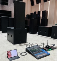 Système de Haut-Parleurs Actifs de Sonorisation Audio Professionnel Extérieur Classe D avec Module Amplificateur Numérique DSP 5000 Watts