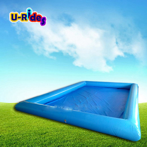 <span class=keywords><strong>Piscine</strong></span> gonflable pour enfants, bleu clair, tube unique, en PVC, design carré - Product Image 2