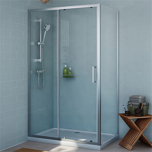 Cabine <span class=keywords><strong>de</strong></span> douche moderne pour appartement, salle <span class=keywords><strong>de</strong></span> bain intégrée, douche <span class=keywords><strong>de</strong></span> haute qualité, douche intelligente, cadre rectangulaire sans cadre, verre lisse - Product Image 4