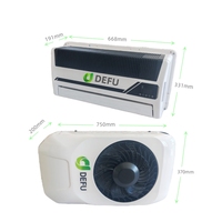 Climatisation à compresseur scroll électrique universel DEFU 24V/12V CC pour camion, camping-car et VR - Nouveau 7500-9500 BTU Garantie de 2 ans
