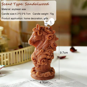 Velas Aromáticas con Diseño de Tótem de Caballo, Velas de Cera de Soya Hechas a Mano para Decoración de Fiestas y Bodas, Regalo - Product Image 4