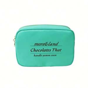 Bolsa de Cosméticos de Nailon de Alta Calidad con Diseño de Caramelo de Limón, Cierre de Cremallera, 19X13x6cm, Pequeña, Estilo Victoria's Secret - Product Image 3