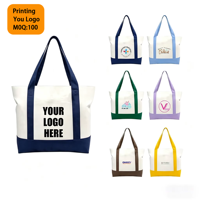 Sac fourre-tout en toile de haute qualité, durable, à la mode, avec poignée renforcée multicolores personnalisée