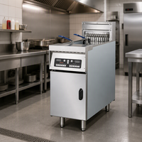 Friteuse électrique à double cuve, panneau numérique, 14+14 L, friteuse profonde en acier inoxydable avec deux paniers