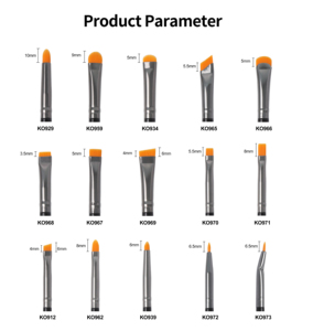 Juego de 8 Pinceles Profesionales para Delineador de Ojos EMF, Punta Precisa, Bisel Ultrafino, Alta Elasticidad, Corrector, Cejas, Logotipo Personalizado - Product Image 3